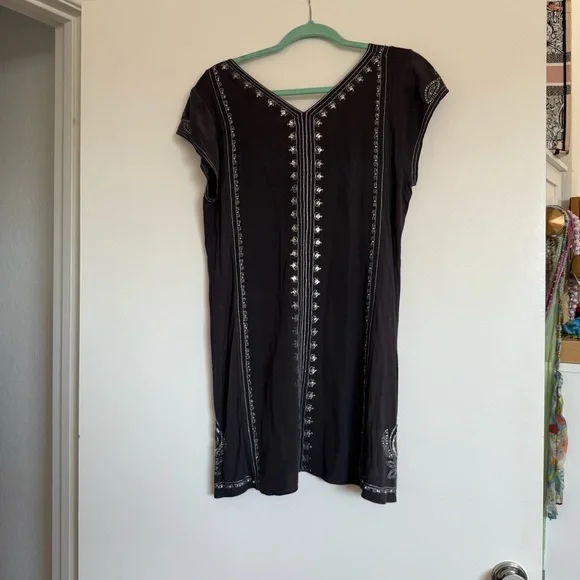 Calypso St. Barth Dark Grey Embroidered Mini Dress - Picture 5 of 5